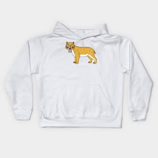 Saber-toothed tiger illustration Kids Hoodie